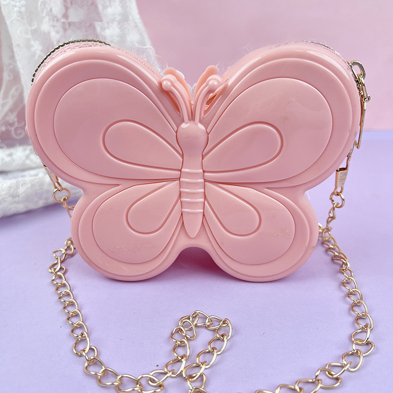 Pink Butterfly Crossbody Bag
