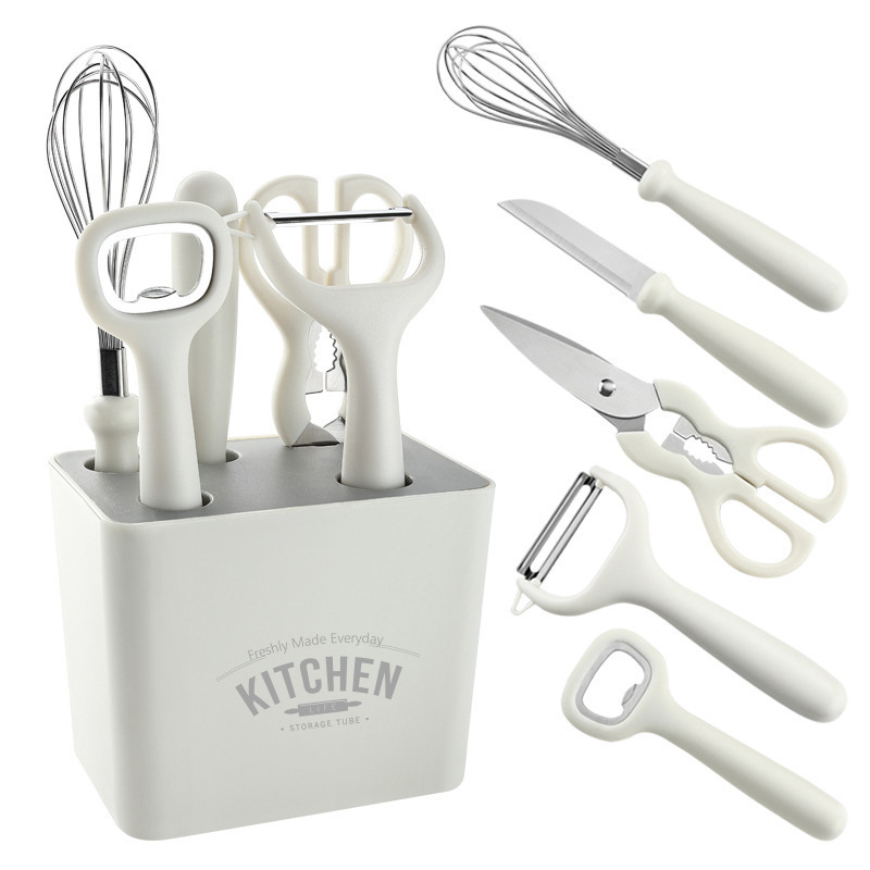 7-Piece Kitchen Tool Set With Storage Holder